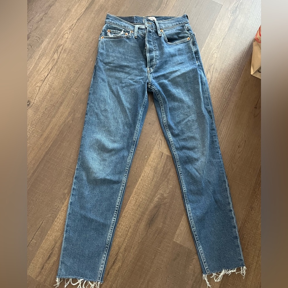 Redone size 26 straight leg jeans